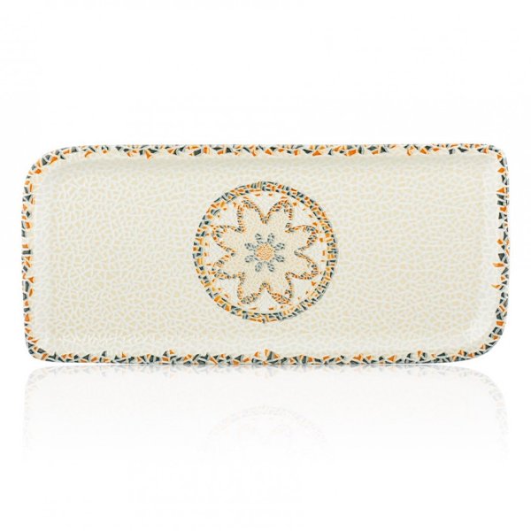 TN-TS-AR-38-DT Блюдо прямокутне 35х16 см (діагональ 38 см), декор Tessera, серія "Tinta"