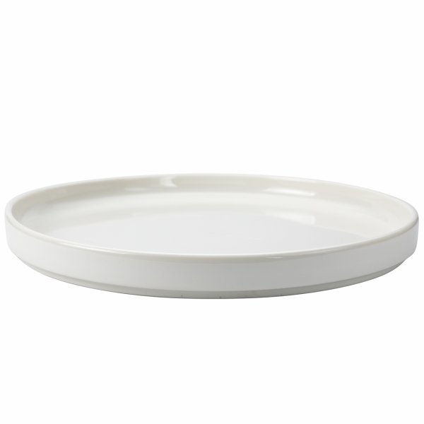 HL-27-RD Тарілка кругла гладка з бортом 90° 27 см, колір білий, серія "Helix"