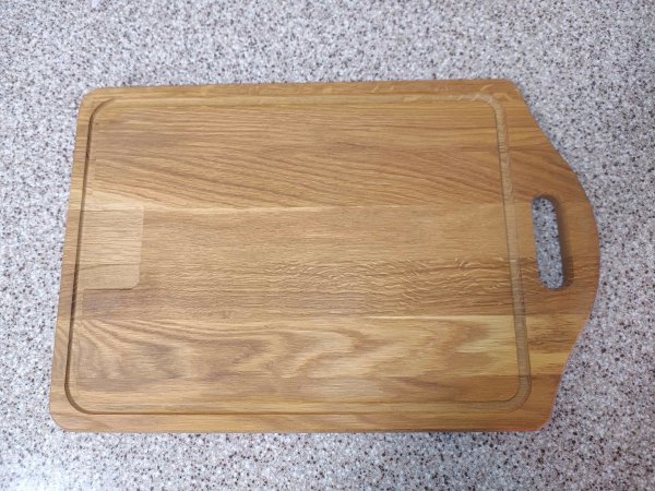 Дошка прямокутна з отвором Дуб 30*45см