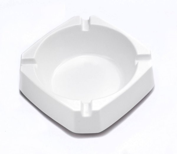 Пепельница из меламина квадратная белая 9,2×9,2×3 см