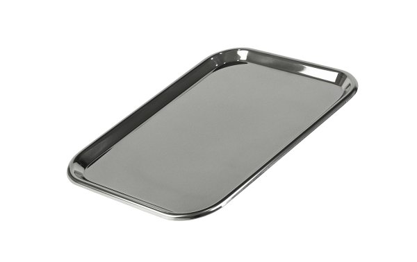 Піднос прямокутний з нержавіючої сталі 35х25х1 см