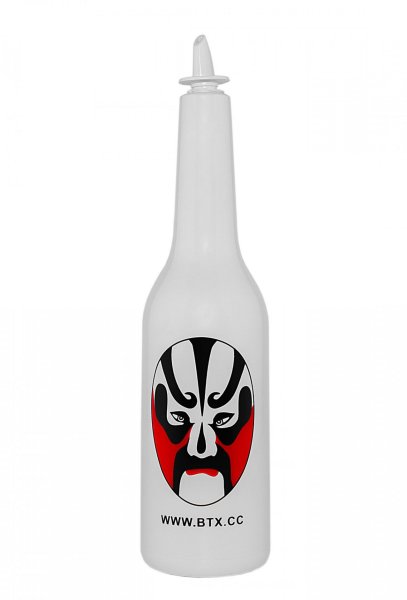 Бутылка для флейринга белая с рисунком