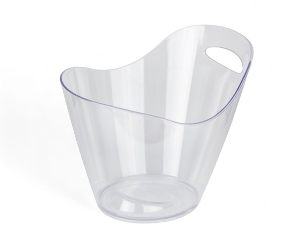 Відро для льоду з однією ручкою з полістиролу прозоре 5 л