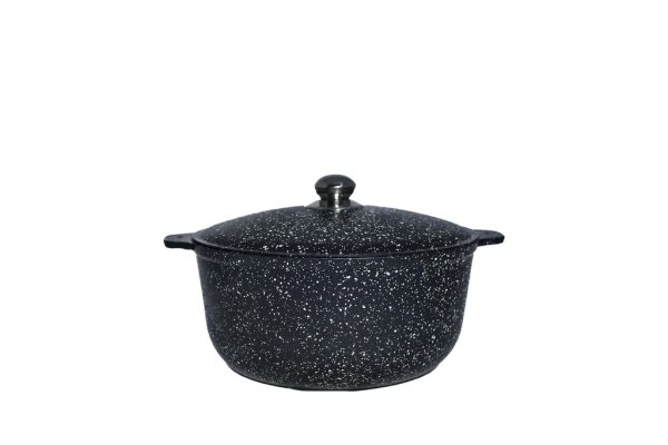 Казан-каструля 5л з а/п покриттям і алюмінієвою кришкоюАD10051 (темно сірий гранит)