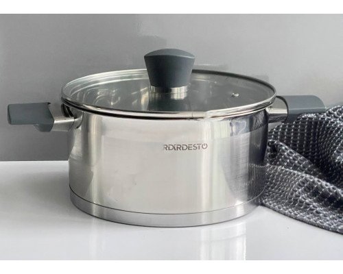 Каструля Ardesto Gemini Trento, скляна кришка, 2.1 л, нержавіюча сталь