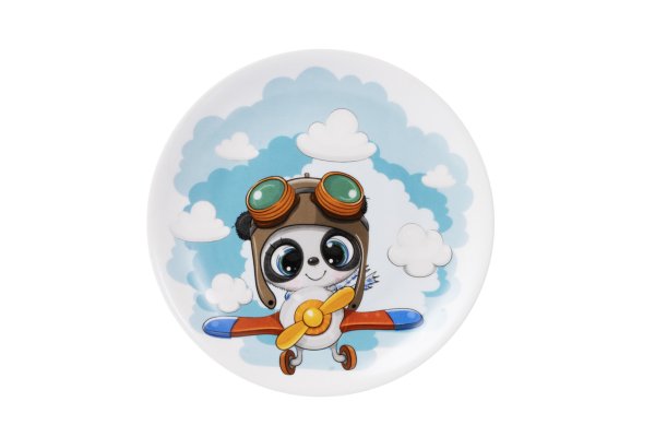 Набір дитячого посуду Ardesto Panda pilot 3 пр., порцеляна