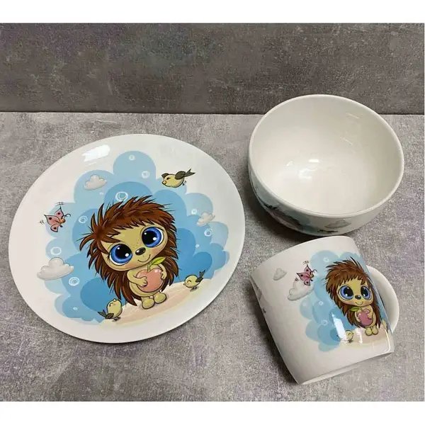 Набір дитячого посуду Ardesto Sweet hedgehog 3 пр., порцеляна
