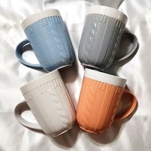 Чашка Ardesto Кnitti, 330 мл, сіра, порцеляна