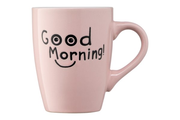 Чашка Ardesto Good Morning, 330 мл, рожева, кераміка