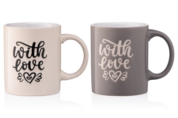 Чашка Ardesto With love, 330 мл, сіра, кераміка