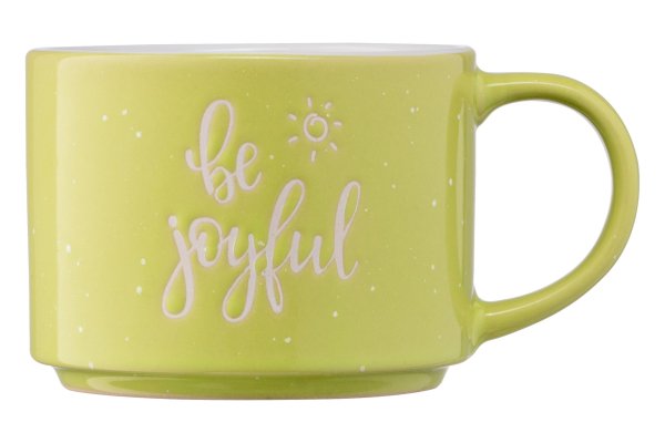 Чашка Ardesto Be joyful, 330 мл, жовта, кераміка