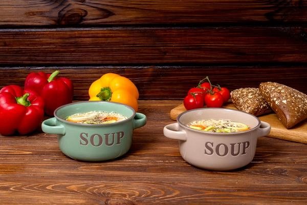 Бульйонниця Ardesto Alcor, 550 мл, сіра, кераміка