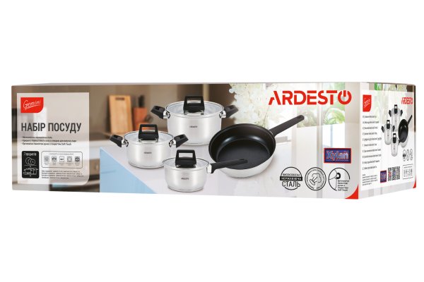 Набір посуду Ardesto Gemini Piemonte 7 пред., нержавіюча сталь