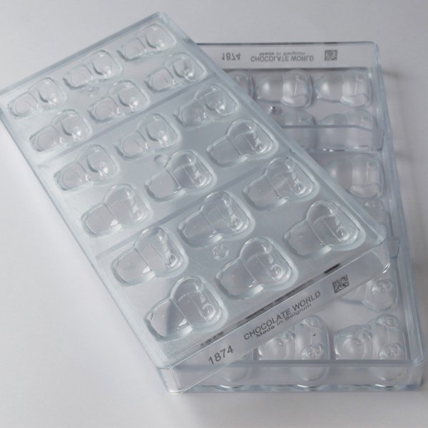 1874 CW Форма для шоколаду "Панда" 36,50x34xrecto 12,50 + verso 13 мм