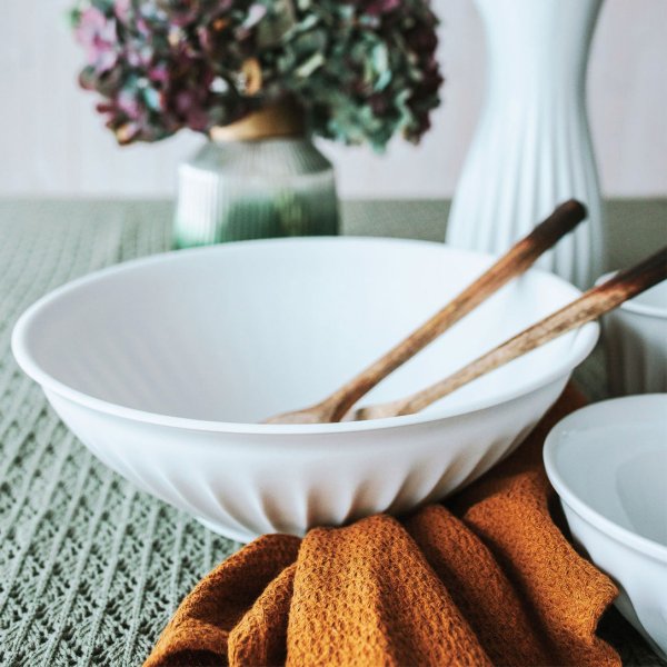 RIB1427 Салатник d 27см, білий, серія "Ribby"