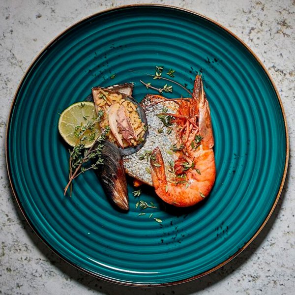 HA-TP-ZT-27-DZ Тарілка кругла 27 см, колір Tropical, серія "Harmony"