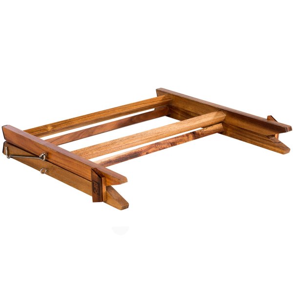 00958 Підставка дерев'яна з дошками зі сланцю 26,5х36,5 см,  h-34 см