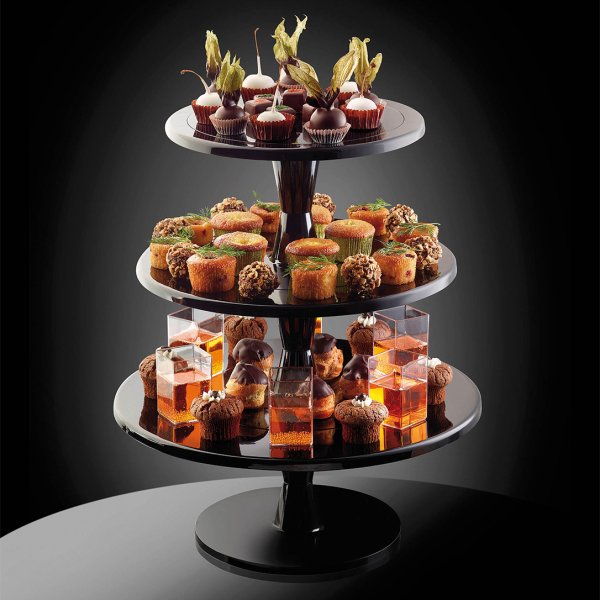 HULA UP XXL WHITE Стійка трьохярусна біла d240 мм, d300 мм, d350 мм