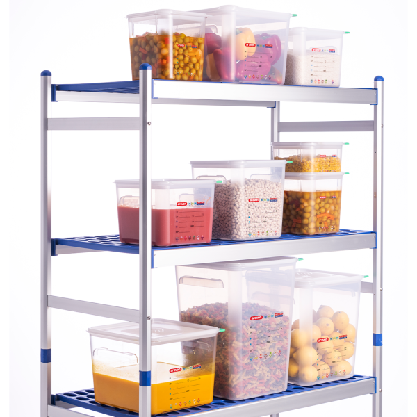 11857 Контейнер квадратний для зберігання з кришкою 290x290xh400 мм з поліпропілену, 22 л