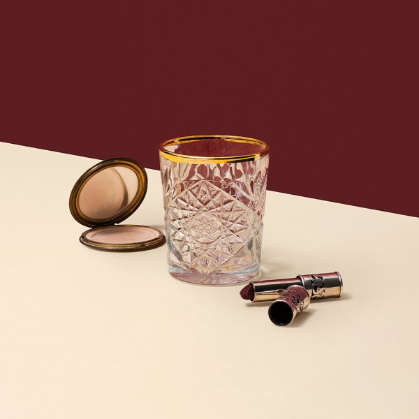 929348 Склянка низька DOF 355 мл з позолотою по краю серія "Hobstar"