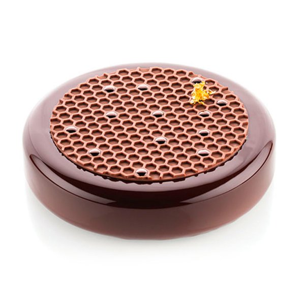 ALVEOLE 9 Силіконовий килимок "медові соти" Ø140-180 h2мм +21x17,75 мм (форма 400x200 мм)