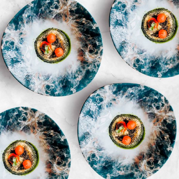 FLA2125-K0048 Тарілка кругла 25 см серія "Flamenco" декор "Astro"