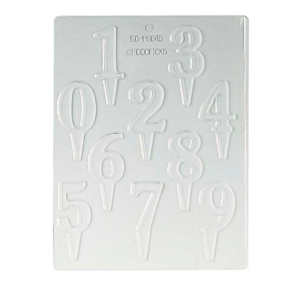 90-P9645 Форма для шоколаду "Цифри" 80 x 35 x h 3 мм