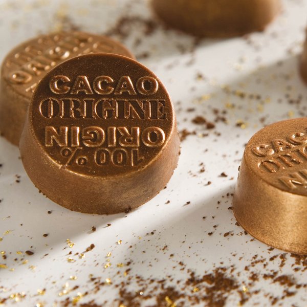 1625 CW Форма для шоколаду "100% какао" 30x30x12 мм, 21 шт.