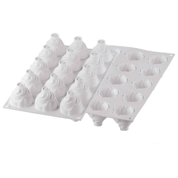 CHANTILLY 30 Форма силіконова "збиті вершки" Ø47 h42 мм (15х32 мл)