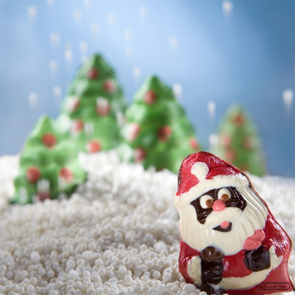 1636 CW Форма для шоколаду  "Санта" 53,5х34 мм h10 мм, 2х6 шт./11 г