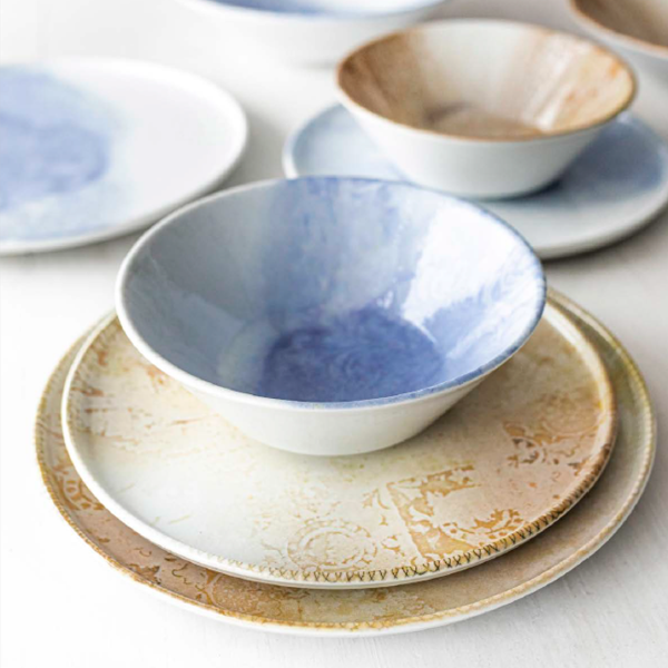 OPT2126-T0009 Тарілка кругла 26 см серія "Optimo" декор " Loren Blue"