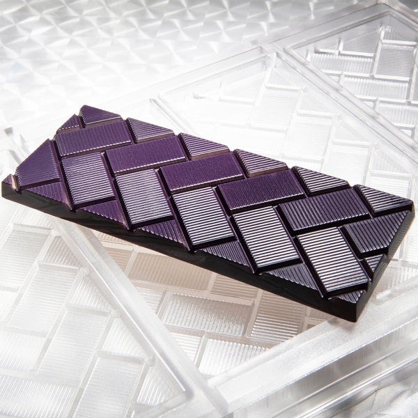 2453 CW Форма для шоколадної плитки "плиточки" 145x58x8 мм, 1х4- 74  г.