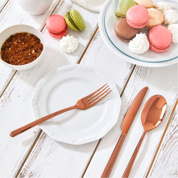 52713C25 Ложка десертна PVD Copper "Linear"