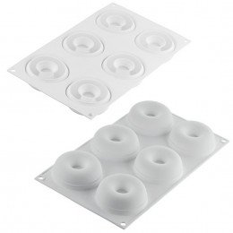 DONUTS GOURMAND 80 Форма силіконова "донатс" Ø72 h27 мм (6х80 мл)