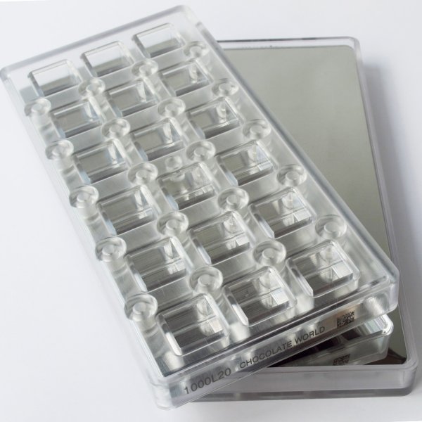 1000L20 Форма для шоколаду "Блок" 23x23x20 мм, 12 г х 18 шт.