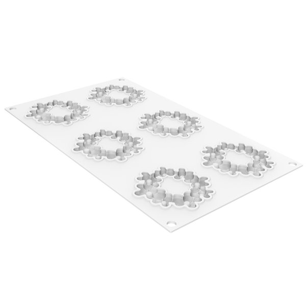 FLORA 19 Форма силіконова "флора віночок" Ø75 h7,5 мм (6x19 мл)