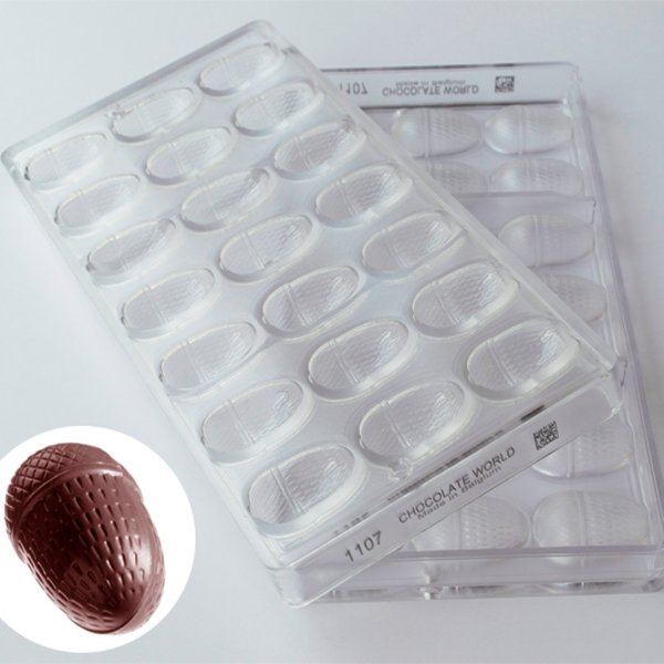 1107 CW Форма для шоколаду "Жолудь" 39x24x12 мм, 2x7 г, 21 шт.