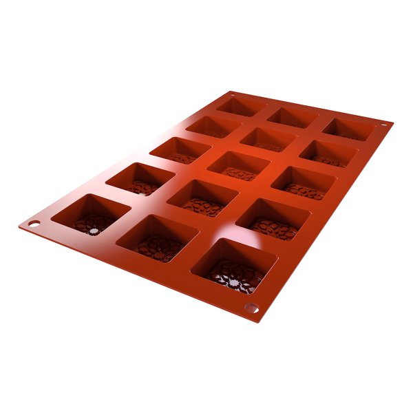 SF379/C Форма силіконова "мавританські візерунки" 40x40 h16 мм (15x23 мл Tot. 345 мл)