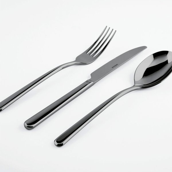 52713B25 Ложка десертна PVD Black "Linear"