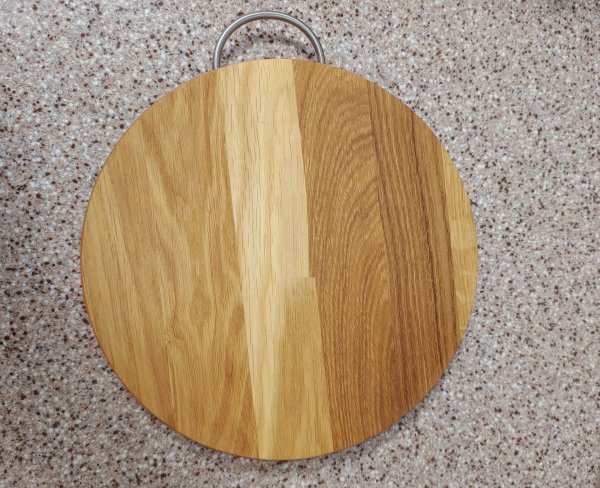 Дошка кругла з кільцем Дуб 25см