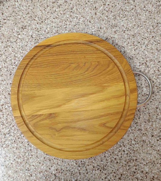 Дошка кругла з кільцем Дуб 25см