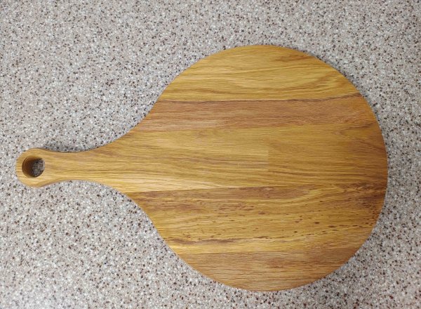 Дошка кругла з ручкою Ясен 30*45см