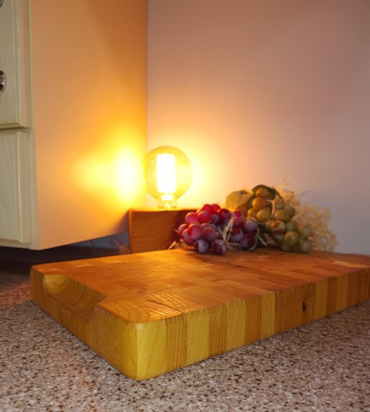 Дошка темна прямокутна товста Дуб 25*40*4см