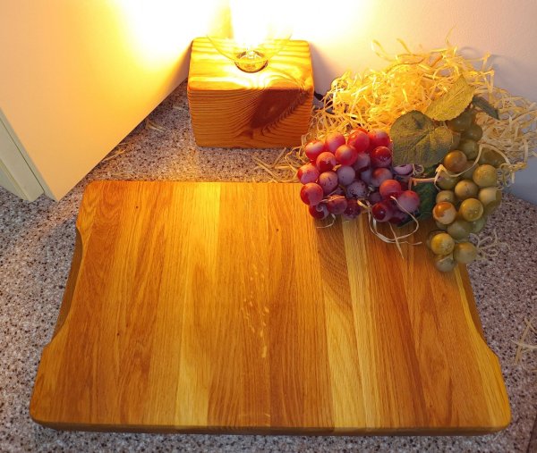 Дошка світла прямокутна товста Дуб 20*30*4см