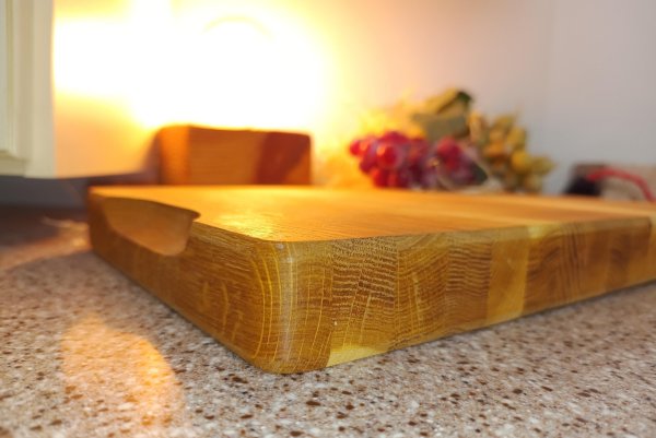 Дошка світла прямокутна товста Ясен 25*35*4см