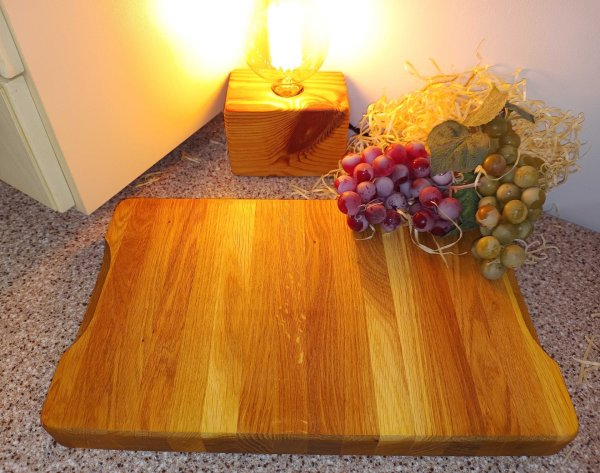 Дошка світла прямокутна товста Ясен 30*50*4см