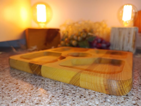 Менажниця на 5 відділів, квадратна 25см, Ясен