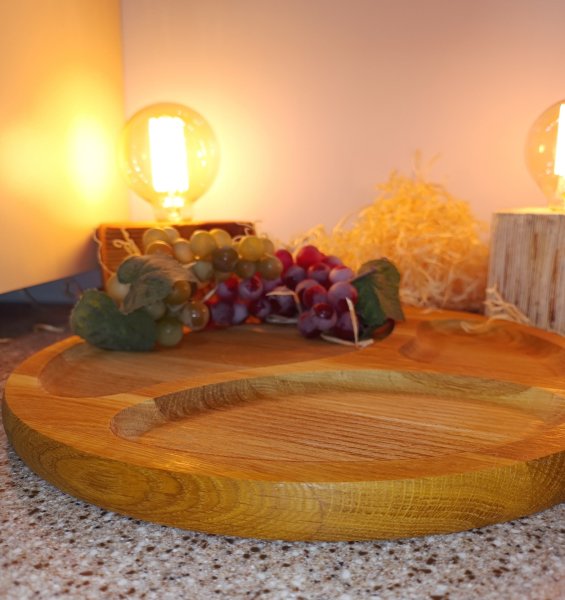 Менажниця на 3 відділа кругла 30см, Ясен