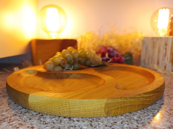 Менажниця на 3 відділа, кругла, інь-янь 30м, Ясен