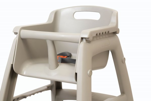 Детский стульчик для ресторана серый